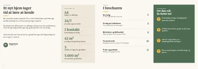 Side 2–3 af Velkomstbrochure for plejecenter – 12 sider