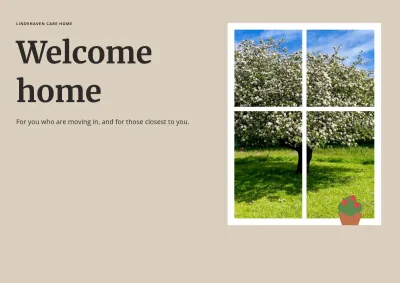 Welcome brochure for a care home – 12 pages
