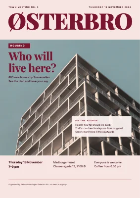 Town meeting in Østerbro — magazine cover