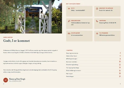 Side 2–3 af Velkomstmappe for sommerhusudlejer – 20 sider