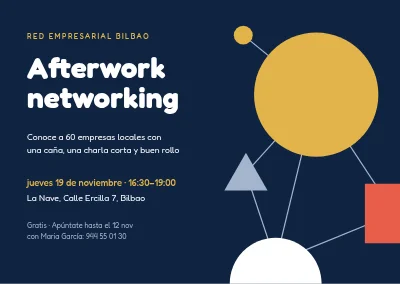 Evento de networking — red geométrica