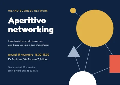 Evento di networking — rete geometrica