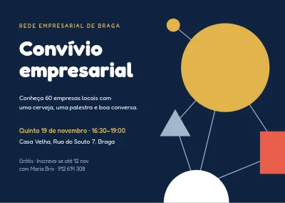 Evento de networking — rede geométrica