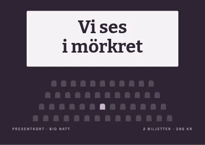 Presentkort — biograf