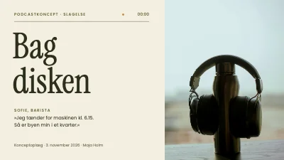 Podcastkoncept — Bag disken