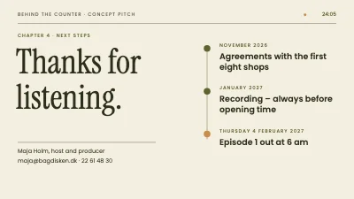 Page 6 of Podcast concept — Behind the counter