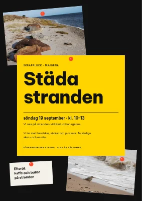 Skräpplockning — städa stranden