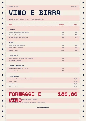 Pagina 2 di Bar dei formaggi — carta di formaggi e vini