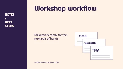 Workshop workflow