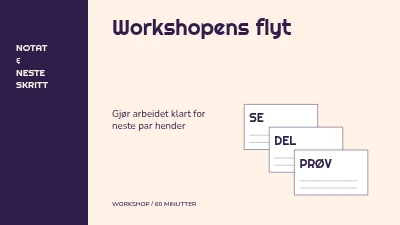 Arbeidsflyt for workshop