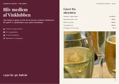 Side 18–19 af Brochure for dansk vingård – 24 sider