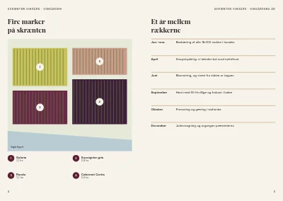 Side 4–5 af Brochure for dansk vingård – 24 sider