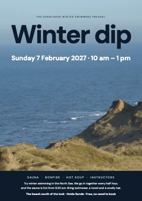 Winter swimming — the North Sea as a film poster