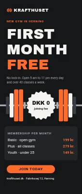Gym roll-up — first month free