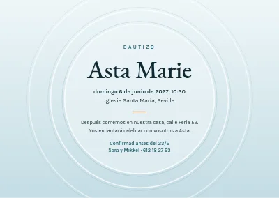 Bautizo — ondas alrededor del nombre