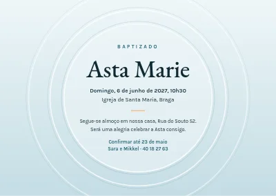 Batizado — ondas à volta do nome