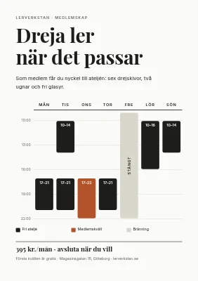 Keramikverkstad — bli medlem