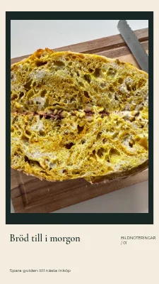 Bröd för morgondagen · Uppspänd tryckt bild