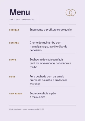 Página 2 de Casamento de inverno — cartão de menu com geada