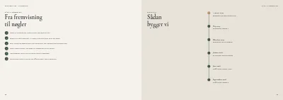 Side 26–27 af Salgsbrochure for nybyggeri af rækkehuse – 32 sider