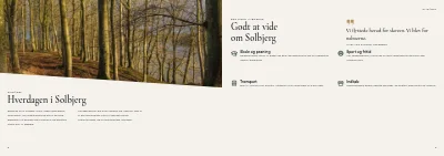 Side 8–9 af Salgsbrochure for nybyggeri af rækkehuse – 32 sider