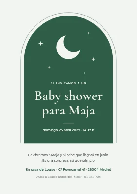 Baby shower — ventana a la luz de la luna