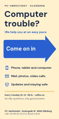 Door poster for a computer shop — computer help for seniors
