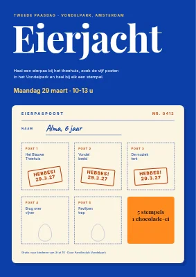 Eierenjacht met een eierpaspoort — Frederiksbergtuinen