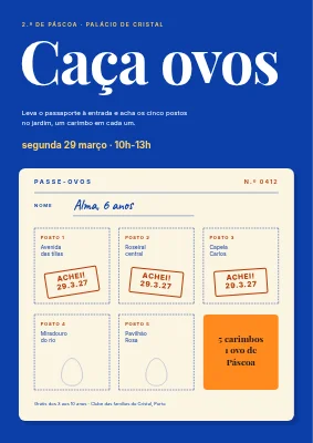 Caça aos ovos com passaporte dos ovos — Jardins de Frederiksberg