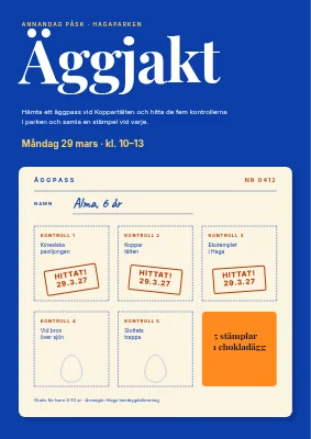 Äggjakt med äggpass — Hagaparken