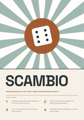 Gioco dei dadi per lo scambio di regali — regole con raggi di sole