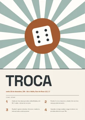 Jogo de dados para troca de prendas — regras com raios de sol