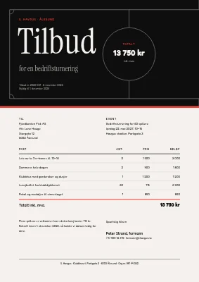 Tilbud — fotballklubb