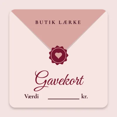 Gavekort med kuvertflap