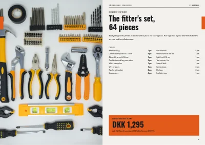 Pages 14–15 of Product catalogue for a tool wholesaler – 64 pages