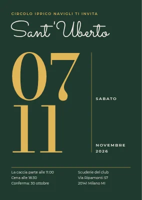 Caccia e cena di Hubertus — data importante