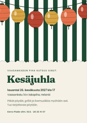 Kesäjuhla sisäpihalla Svendborgissa — kutsu