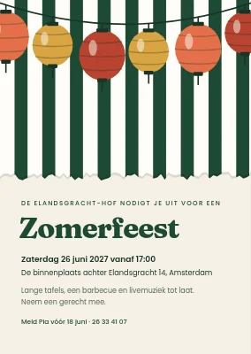 Zomerfeest op de binnenplaats in Svendborg — uitnodiging