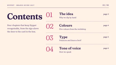 Page 2 of Brand guide — candle maker