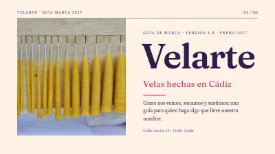Guía de marca — fabricante de velas