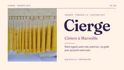 Page 1 de Guide de marque — fabricant de bougies