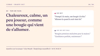 Page 6 de Guide de marque — fabricant de bougies