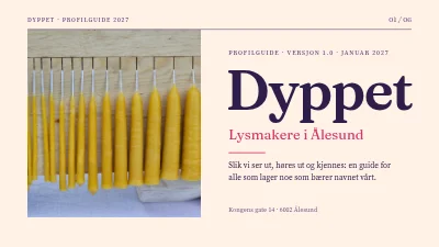 Side 1 av Merkevareguide — lysstøper