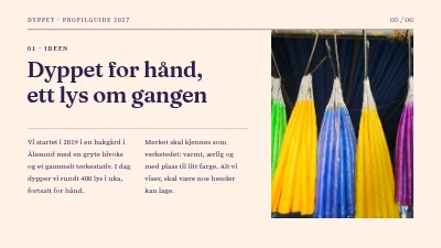 Side 3 av Merkevareguide — lysstøper