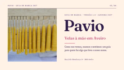 Guia de marca — fabricante de velas