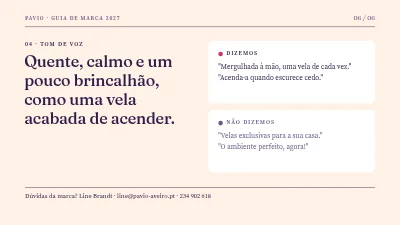 Página 6 de Guia de marca — fabricante de velas