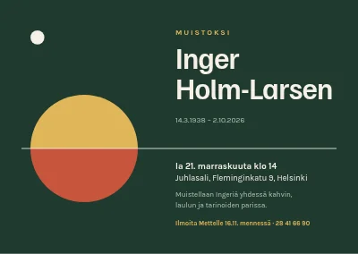 Muistotilaisuus — auringonlaskukutsu