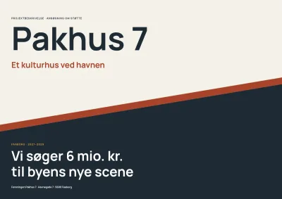 Projektbeskrivelse for fondsansøgning til kulturhus – 24 sider