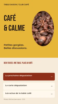 Table de saison — Club café