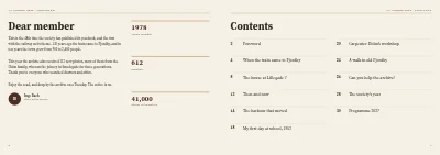 Pages 2–3 of Yearbook for a local history society – 32 pages